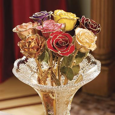 Hand-Dipped Gold Roses