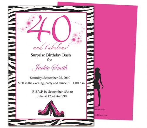 Fabulous 40th Birthday Party Invitation Template Shoplinkz Funeral 