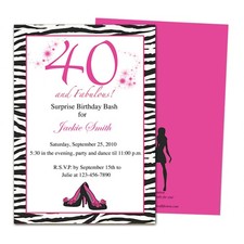 Fabulous 40th Birthday Party Invitation Template ...
