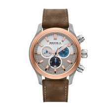 Eterno Chronograph Watch, Rose Gold/Brown