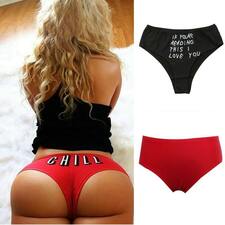 Fashion Women Sexy Intimates Cheeky Bottom Bikini Thong Ruched Briefs Letter Panties Underwear Bikini Shorts Summer