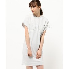 あちゃちゅむ(アチャチュム（オトナ）)のラメ裏毛　貝殻刺繍　OP(ワンピース)|シルバー