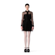 Red Valentino - Lurex Polka Dot Tulle Dress