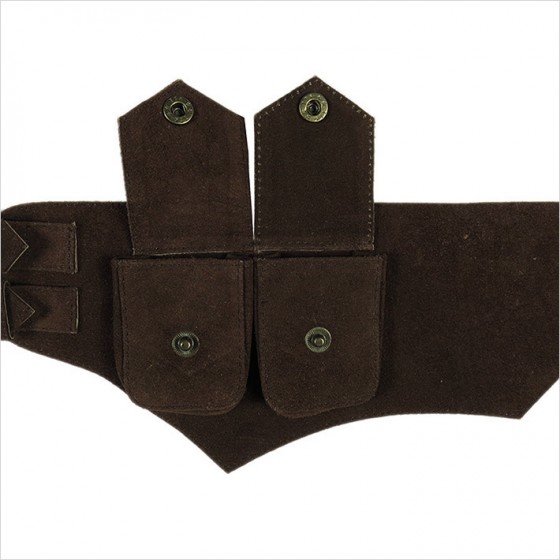 Brown Suede Leather Hip Wai...