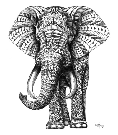 Ornate Elephant Art Print
