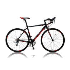 CANOVER(カノーバー) 700×23C アルミフレーム ロードバイク　シマノ16段変速（2×8段） デュアルコントロールレバー（シマノClaris（クラリス））採用　重量10.2Kg　LEDライト標準装備 CAR-011 ZENOS（ゼノス） レッド/ブラック