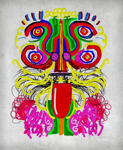 Maya lion Art Print