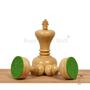 3.1" Library Series Staunton Chess Pieces Only Set - Weighted Boxwood &amp; Acacia