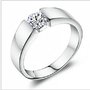 .925 Sterling Silver Round Cut Cubic Zirconia Ring