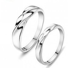 .925 Sterling Silver Polished Wedding Set