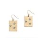 J.Crew Starry Sky Earrings Gold Color Stone Square NWT
