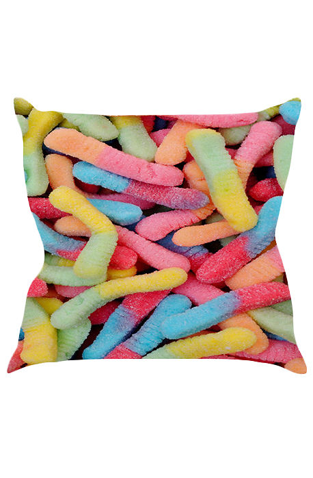 The Sour Worms Pillow