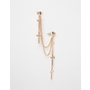 Reclaimed Vintage Cross Cuff & Chain Earring