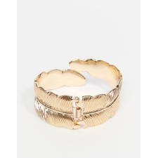  ASOS Feather Cuff Bracelet in Gold