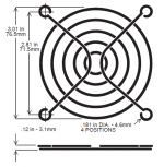 80mm Fan Guard, Wire SC80-W6
