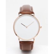 Reclaimed Vintage Leather Strap Watch