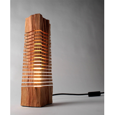 Minimalist Wood Sculpture Fine Art Wood Sculpture on Illuminated Glass Core
