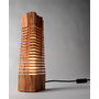Minimalist Wood Sculpture Fine Art Wood Sculpture on Illuminated Glass Core