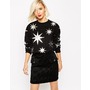 Love Moschino Sweatshirt In Metallic Star Print