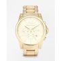 Armani Exchange Chronograph Gold Stainless Steel Strap Watch AX2099