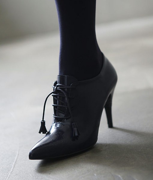 Lace-up Pointed Toe Stilett...