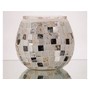 White and Black Mosaic Rolly Polly Votive 