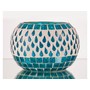 Turquoise Tear Drop Mosaic Rolly Polly Votive