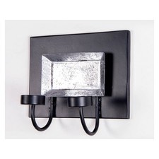Wall Mounted Black and Silver Powder Coated Tea Light Holder