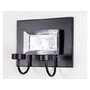 Wall Mounted Black and Silver Powder Coated Tea Light Holder