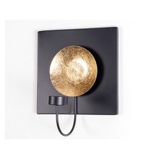 Wall Mounted Black and Gold Powder Coated Tea Light Holder