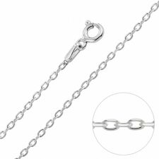 Sterling Silver 1.5mm Diamond Cut Cable Trace Chain Necklace