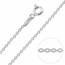 Sterling Silver 1.5mm Cable Trace Chain Necklace