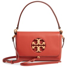 TORY BURCH Mini Miller Leather Top Handle Bag, Main, color, KOLA