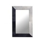Classic Grey and Black hairon Leather Wall Mirror