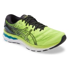 ASICS® GEL-Nimbus 23 Running Shoe, Main, color, HAZARD GREEN/ BLACK