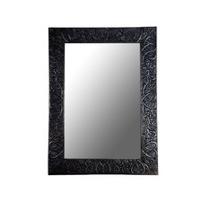 Black Antique Hammered Wall Mirror