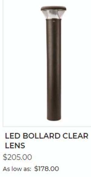 LED BOLLARD CLEAR LENS