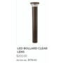LED BOLLARD CLEAR LENS