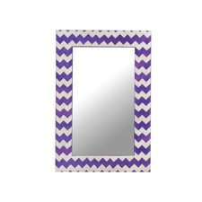 Natural and dyed mixtured hairon leather Wall Mirror