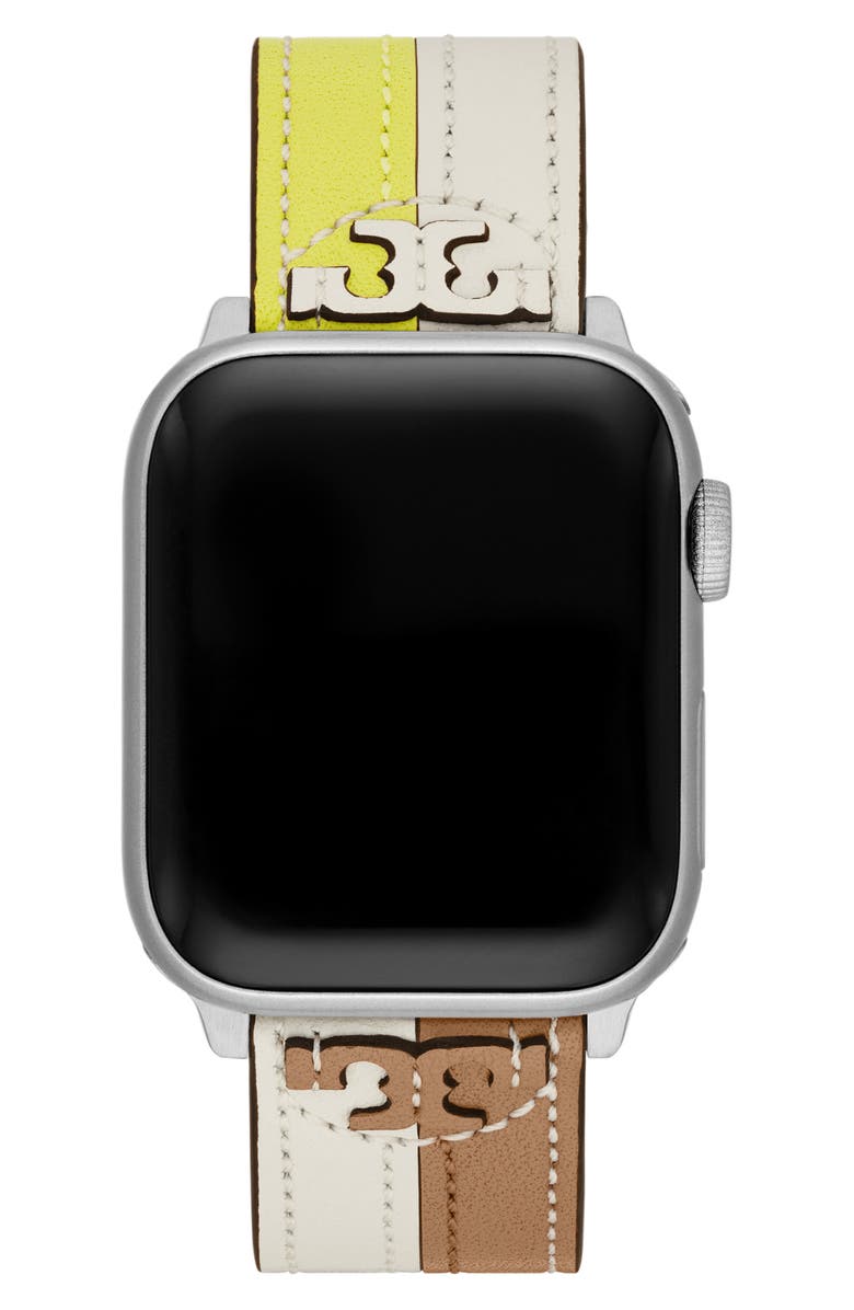 TORY BURCH McGraw Patch Leather Band for Apple Watch®, 38mm/40mm, Main,  color, MULTI | Shoplinkz, Watches | Shoplinkz