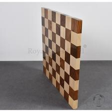 Borderless Hardwood End Grain Chess Board - Golden Rosewood &amp; Maple-50 mm square