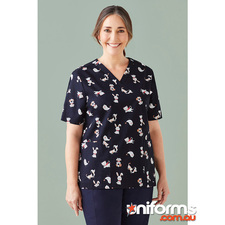 Womens Best Friends Scrub Top