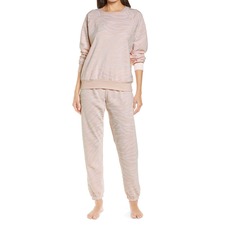 PJ SALVAGE Fleece Pajamas, Main, color, BLUSH