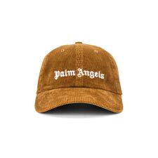 Palm Angels Corduroy Logo Cap in Beige | REVOLVE