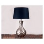 Hammered Patterned Nickel Antique Table Lamp 