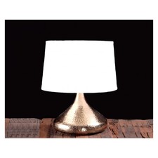Shiny Brass Finish Hammered Table Lamp