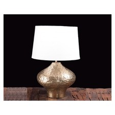 Gold Finish Hammered Iron Table Lamp