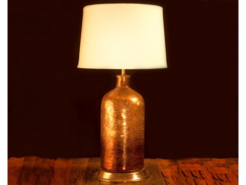 Two Tone Mercury Brown Glass Table Lamp