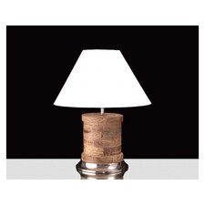 Cylindrical Shaped Wooden Table Lamp