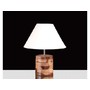 Cylindrical Shaped Wooden Table Lamp
